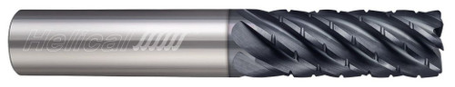 Photograph of a Helical Solutions 83171 |HEV-C-L-70500-R.020 0.5000" (1/2) Cutter DIA x 0.5000" (1/2) Shank DIA x 0.0200" Radius x 2.0000" (2) Length of Cut x 4.0000" (4) Overall Length Carbide Corner Radius End Mill for Steel, 7 Flutes, APLUS Coated - (HEV-C-L-70500-R.020)