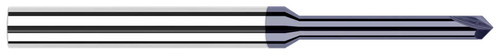 Photograph of a Harvey Tool 53515-C3 | 0.0930" (3/32) Neck DIA x 0.7500" (3/4) Reach x 15° per side Carbide Pointed Chamfer Cutter, 2 Flutes, AlTiN Coated