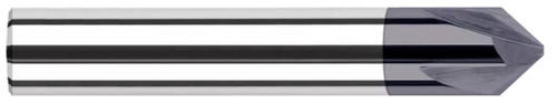 Photograph of a Harvey Tool 18470 | 0.3750" (3/8) Shank DIA x 70° per side Carbide Pointed Chamfer Cutter, 3 Flutes