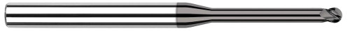 Photograph of a Harvey Tool 794962 | 0.0620" (1/16) Cutter DIA x 0.0930" (3/32) Length of Cut x 0.4370" (7/16) Reach Carbide Ball End Mill, 4 Flutes, CVD Diamond 9µm