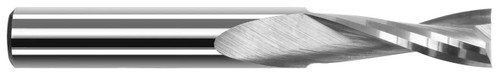 Photograph of a Harvey Tool 793216 | 0.2500" (1/4) Cutter DIA x 0.2000" Length of Cut Carbide Square Upcut End Mill for Plastic, 2 Flutes