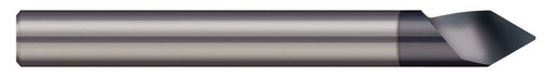 Photograph of a Harvey Tool 814716-C8 | 0.2500" (1/4) Shank DIA x 0.0100" Flat x 90° included Carbide Helical Tipped Engraver, 1 Flute, TiB2 Coated