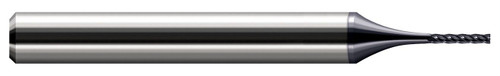 Photograph of a Harvey Tool 793320-C6 | 0.0200" (.5 mm) Cutter DIA x 0.1200" Length of Cut Carbide Hexalobe Cutter, 4 Flutes, AlTiN Nano Coated