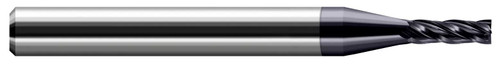Photograph of a Harvey Tool 50216-C4 | 0.2500" (1/4) Cutter DIA x 0.3750" (3/8) Length of Cut Carbide Square End Mill, 2 Flutes, Amorphous Diamond Coated
