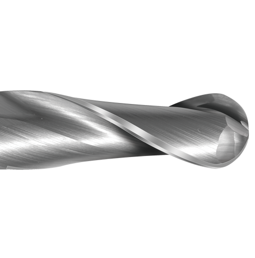 Detail image of the profile of a Colton Industrial Tools end mill.