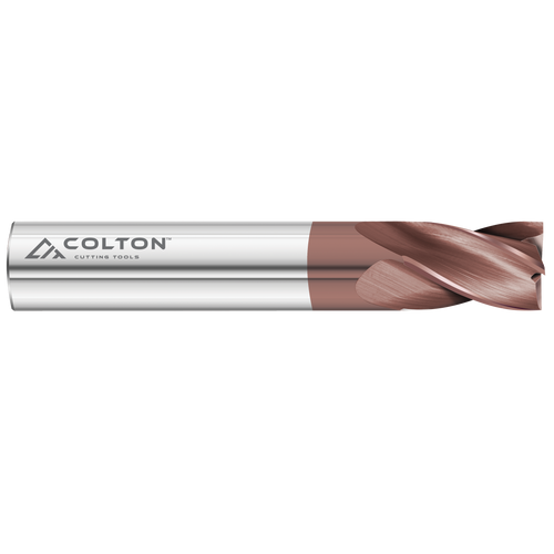 Image of a Colton 4 flute, square end stub end mill. Image of a Colton 4 flute, square end stub end mill.