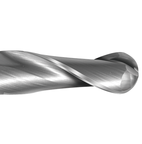 Detail image of the profile of a Colton Industrial Tools end mill.