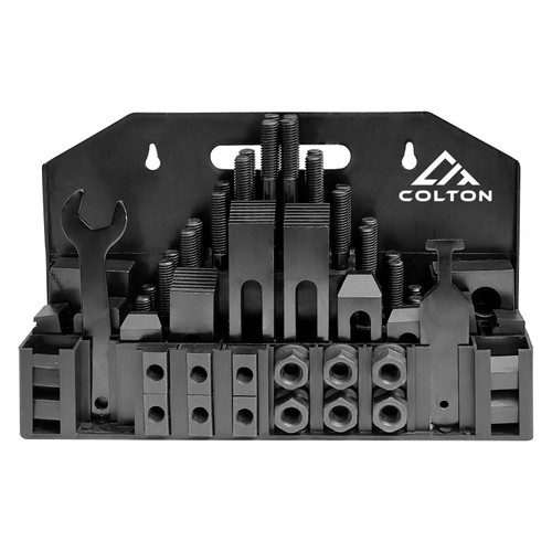 Colton Industrial Tools 58020 | 60Pc 7/16" T-Slot Clamping Kit 3/8"-16 UNC Thread Premium Heat Treated Components