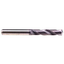Emuge TA103324.0830 | 8.30mm Diameter x 10.00mm Shank x 47.00mm LOC x 89.00mm OAL x 140 Degree Point Angle 2 Flute TiAlN-TA14 Coated Carbide Drill