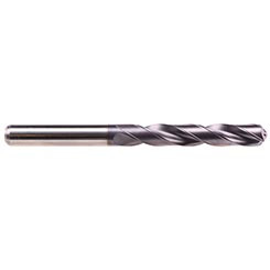 Emuge TA213344.0700 | 7.00mm Diameter x 8.00mm Shank x 53.00mm LOC x 91.00mm OAL x 140 Degree Point Angle 2 Flute TiAlN-TA14 Coated Carbide Coolant Fed Drill