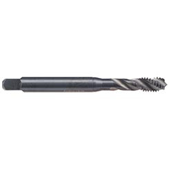 Emuge BU503210.5033 | UNF #0 - 80 Thread Size x 0.236" Length x 0.141" Shank x 1.626" OAL x 35 Degree Helix Angle 2 Flute NE2 Coated HSSE Spiral Flute Tap