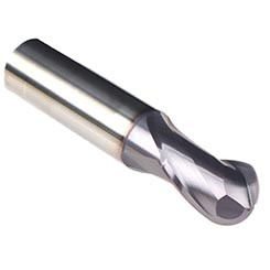 Emuge 1877A.020 | 20.00mm Diameter x 20.00mm Shank x 26.00mm LOC x 92.00mm OAL x 30 Degree Helix Angle 2 Flute TIALN Coated Carbide Ballnose End Mill