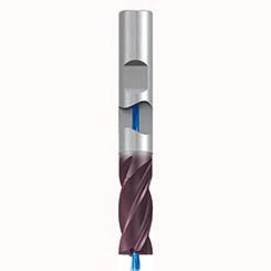 Emuge 1999AZ.004 | 4.00mm Diameter x 6.00mm Shank x 11.00mm LOC x 57.00mm OAL x 35/38 Degree Helix Angle 4 Flute TIALN Coated Carbide Square End Mill