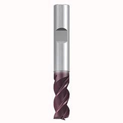 Emuge 2519A.020 | 20.00mm Diameter x 20.00mm Shank x 32.00mm LOC x 104.00mm OAL x 34/38 Degree Helix Angle 3 Flute TIALN Coated Carbide Square End Mill