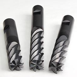 Emuge 2573L.0375 | 3/8" Diameter x 3/8" Shank x 1-1/8" LOC x 3-1/4" OAL x 38/42 Degree Helix Angle 5 Flute ALCR Coated Carbide Square End Mill