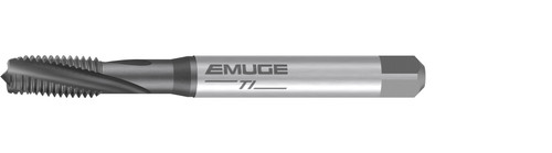 Emuge B0456001.0020 | M2x0.40mm Thread Size x 45.00mm OAL x 15 Degree Helix Angle NT2 Coated HSSE Spiral Flute Tap