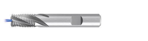 Emuge GF162101.9509 | M11 x0.75mm Thread Size x 12.33mm Length x 8.00mm Shank x 12.30mm Flute Length x 63.00mm OAL x 30 Degree Helix Angle 3 Flute Bright Coated Carbide Thread Mill