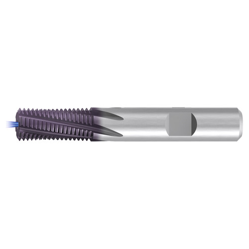 Emuge GFB35106.0050 | ≥M5x0.80mm Thread Size x 6.00mm Shank x 10.80mm Flute Length x 55.00mm OAL x 15 Degree Helix Angle 4 Flute TiCN Coated Carbide Thread Mill