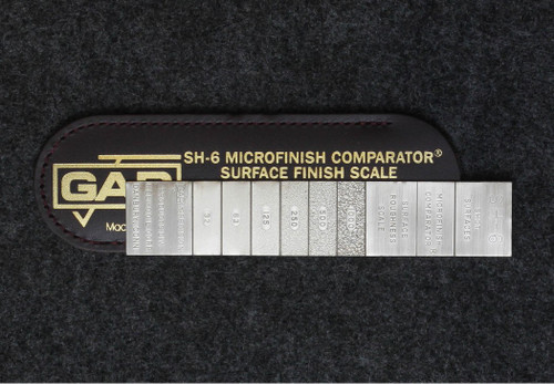 Gar SH-6 | 32 - 1000 Microinches Microfinish Comparator Scale w/6 Finish Specimens