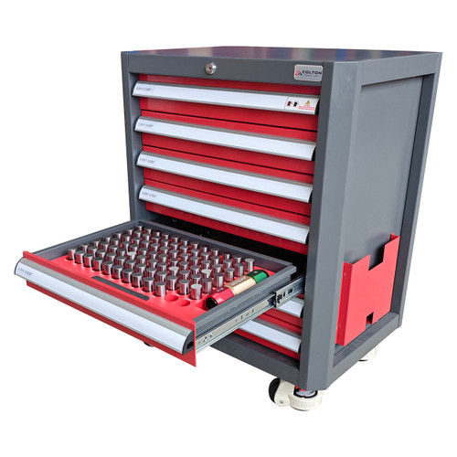 Colton Industrial Tools 46000 | Complete Pin Gage Library with M0 to M7 Sets .011-1.000 Minus .0002" Accuracy with Handles and Metal Case