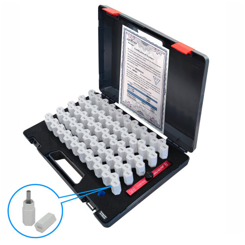 Colton Industrial Tools 46016 | 0.301" to 0.4" 100 Minus(-) Pin Gage Set with Handle - Class ZZ .0002" Accuracy