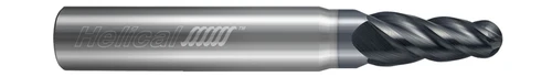 Helical Solutions 84890 | HTPR015-050-40125-BN 1/8" Diameter x 3/16" Shank x 5/8" LOC x 2" OAL 4 Flute Aplus Coated Solid Carbide Ball End Mill