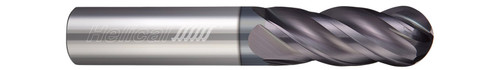 Helical Solutions 84749 | HSV-LX-40750-BN 3/4" Diameter x 3/4" Shank x 4" LOC x 6-1/2" OAL 4 Flute Aplus Coated Solid Carbide Ball End Mill