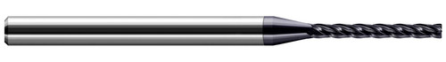 Harvey Tool 793615-C3 | 9/64" Diameter x 3/16" Shank x 3/4" LOC x 3" OAL 1/64" Radius 4 Flute AlTiN Coated Carbide Corner Radius End Mill