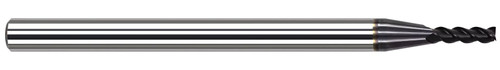 Harvey Tool 871516-C6 | 1/4" Diameter x 1/4" Shank x 1-1/4" LOC x 4" OAL 0.0300" Radius 4 Flute AlTiN Nano Coated Carbide Corner Radius End Mill