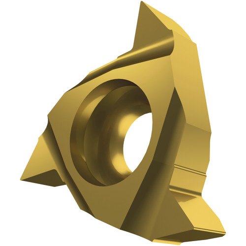 Pramet 6755536 | 0.375" Inscribed Circle x 0.650" Length x 0.137" Thickness PVD Coated Threading Insert - Gold