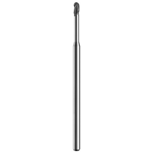 SGS 03846 | 0.065" Diameter x 0.125" Shank x 0.098" LOC x 2.500" OAL 3 Flute AlTiN Coated Ball End Mill