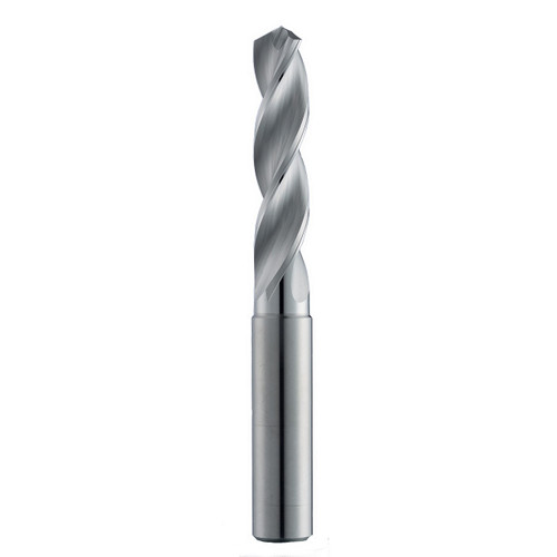 SGS 64875 | 10.50mm Diameter x 12.00mm Shank x 71.00mm LOC x 118.00mm OAL 3 Flute TiB2 Coated Screw Machine Length Drill Bit
