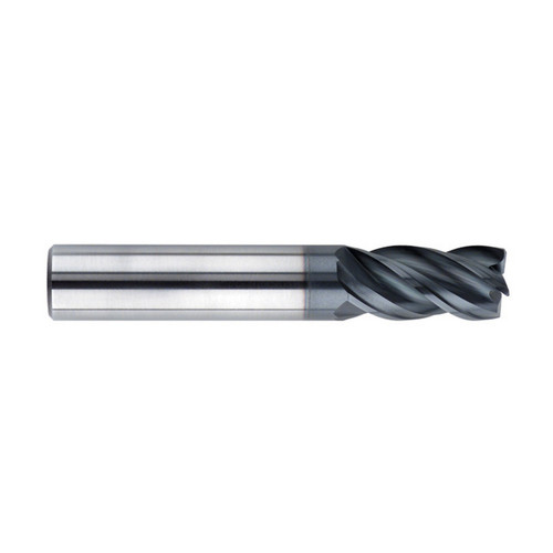 SGS 42714 | 10.00mm Diameter x 10.00mm Shank x 14.00mm LOC x 66.00mm OAL 4 Flute AlTiN Coated Corner Radius End Mill