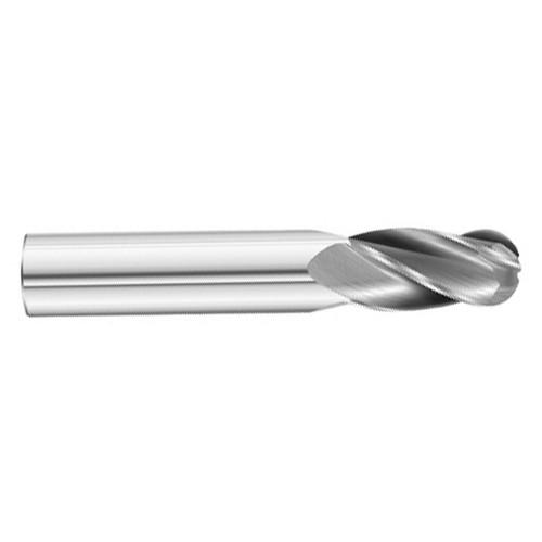 All Industrial E599929296 | 4 Flute Ball Nose Standard Carbide End Mill, 1/16" Diameter
