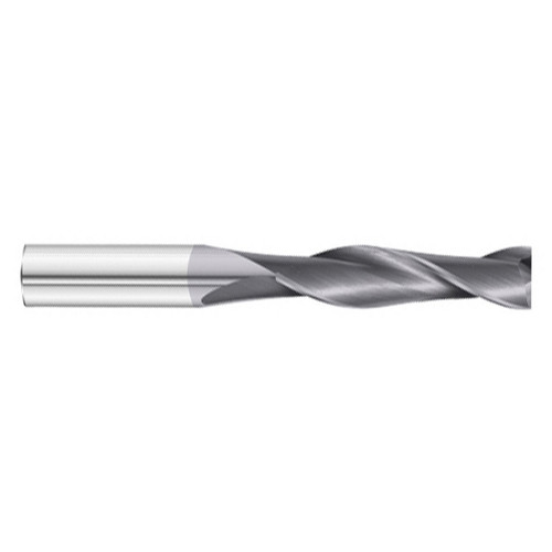 All Industrial E5011008TF | 2 Flute Long Length TiAlN Coated Carbide End Mill, 1/8" Diameter