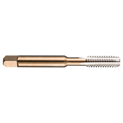 Dormer 5977095 | UNC 5.49mm Diameter x 5.60mm Shank x 12.00mm Length x 62.00mm OAL 2B 24 TPI 3 Flute Bright Coated HSS E515 Straight Flute Tap