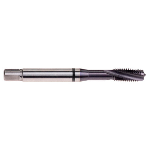 Dormer 7798671 | M6x1.00mm Thread Size x 8.00mm Shank x 18.00mm Length x 90.00mm OAL x 15 Degree Helix Angle M 6HX 3 Flute TiAlN/Top Coated HSS-E-PM E335 Spiral Flute Tap