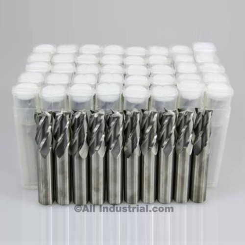 All Industrial E5021004 | 1/16" Diameter x 1/8" Shank x 3/16" LOC x 1-1/2" OAL 4 Flute Uncoated Solid Carbide Square End Mill
