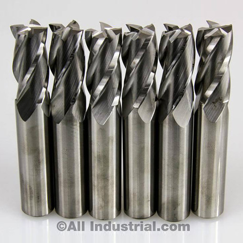 All Industrial E5021008 | 1/8" Diameter x 1/8" Shank x 1/2" LOC x 1-1/2" OAL 4 Flute Uncoated Solid Carbide Square End Mill