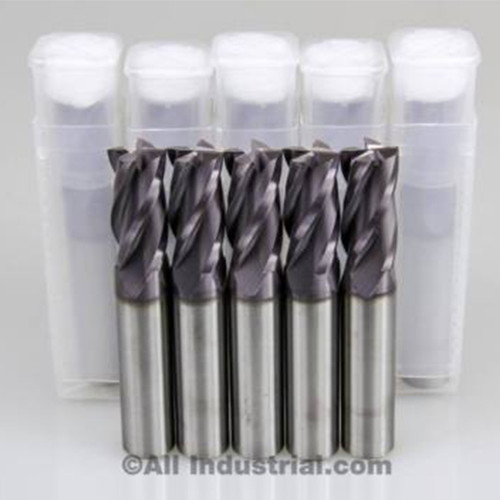 All Industrial E5021040TF | 4 Flute Standard Length TiAlN Coated End Mill, 5/8" Diameter