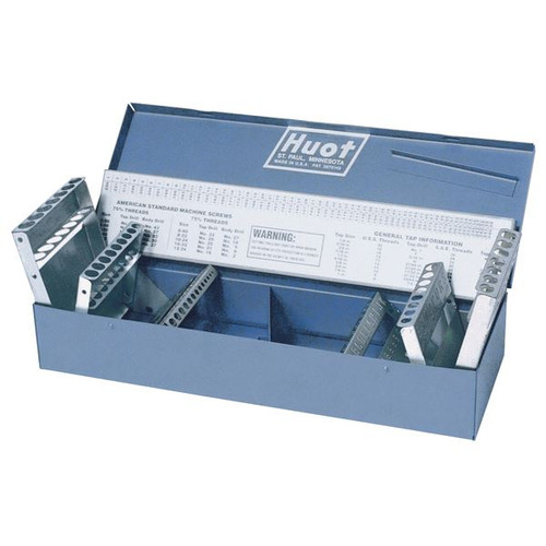 Huot 11825 | 118pc Capacity 1mm to 13mm Drill Sizes in 4-1/2" x 13-5/16" x 2-3/4" Drill Index Only