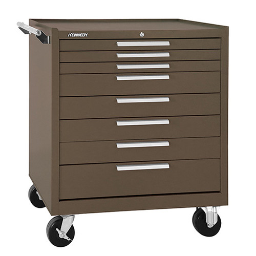 Kennedy 348XB |34" 8-Drawer Roller Brown Cabinet With Ball Bearing Slides