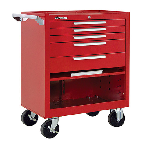 Kennedy 275XR | 27" 5-Drawer Roller Red Cabinet