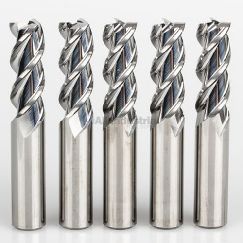 YG1 28558 | 1/8" Diameter x 1/8" Shank x 3/8" LOC x 1-1/2" OAL x 45 Degree Helix Angle 3 Flute Bright Coated Carbide E5981 Square End Mill
