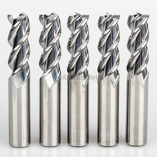 YG1 28565 | 3/16" Diameter x 3/16" Shank x 9/16" LOC x 2" OAL x 45 Degree Helix Angle 3 Flute Bright Coated Carbide E5981 Square End Mill