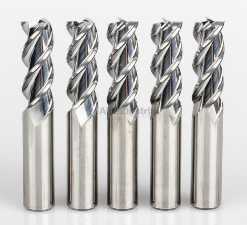 YG1 28593 | 1/2" Diameter x 1/2" Shank x 1-1/4" LOC x 3" OAL x 45 Degree Helix Angle 3 Flute Bright Coated Carbide E5981 Square End Mill