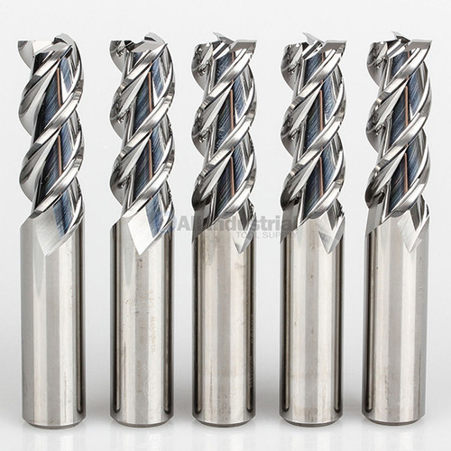 YG1 28600 | 1" Diameter x 1" Shank x 2" LOC x 5" OAL x 45 Degree Helix Angle 3 Flute Bright Coated Carbide E5981 Square End Mill