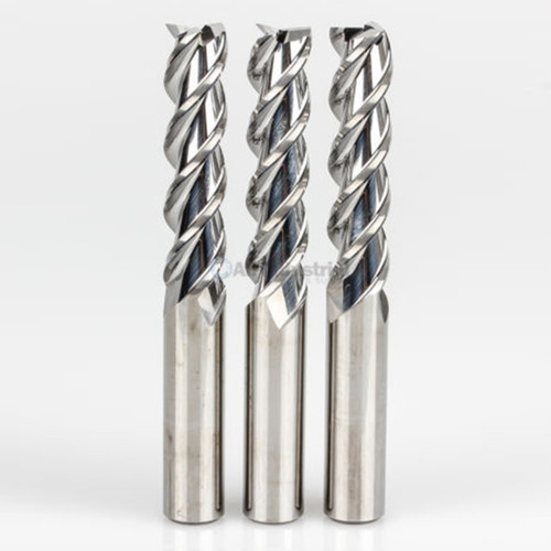 YG1 36579 | 5/16" Diameter x 5/16" Shank x 1-1/4" LOC x 3-1/2" OAL x 45 Degree Helix Angle 3 Flute Bright Coated Carbide E5982 Square End Mill