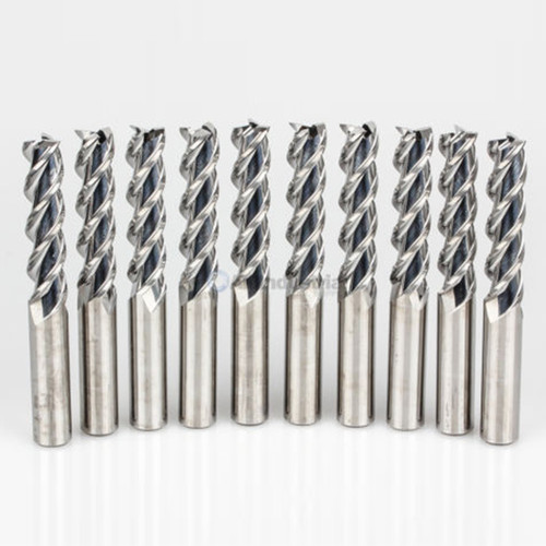 YG1 36579 | 5/16" Diameter x 5/16" Shank x 1-1/4" LOC x 3-1/2" OAL x 45 Degree Helix Angle 3 Flute Bright Coated Carbide E5982 Square End Mill