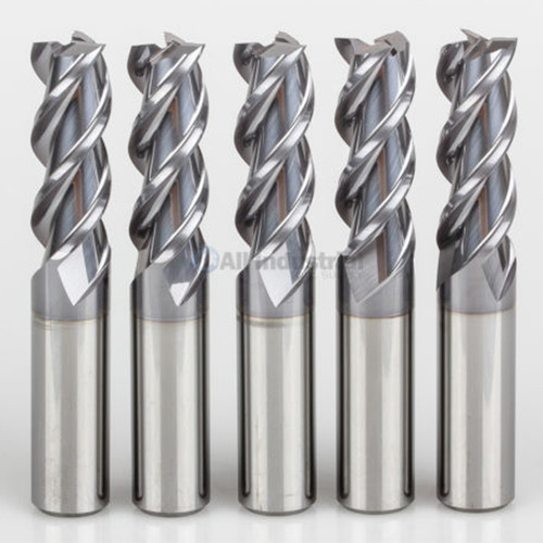 YG1 28573TC | 1/4" Diameter x 1/4" Shank x 5/8" LOC x 2-1/2" OAL x 45 Degree Helix Angle 3 Flute TiNC Coated Carbide E5981 Square End Mill
